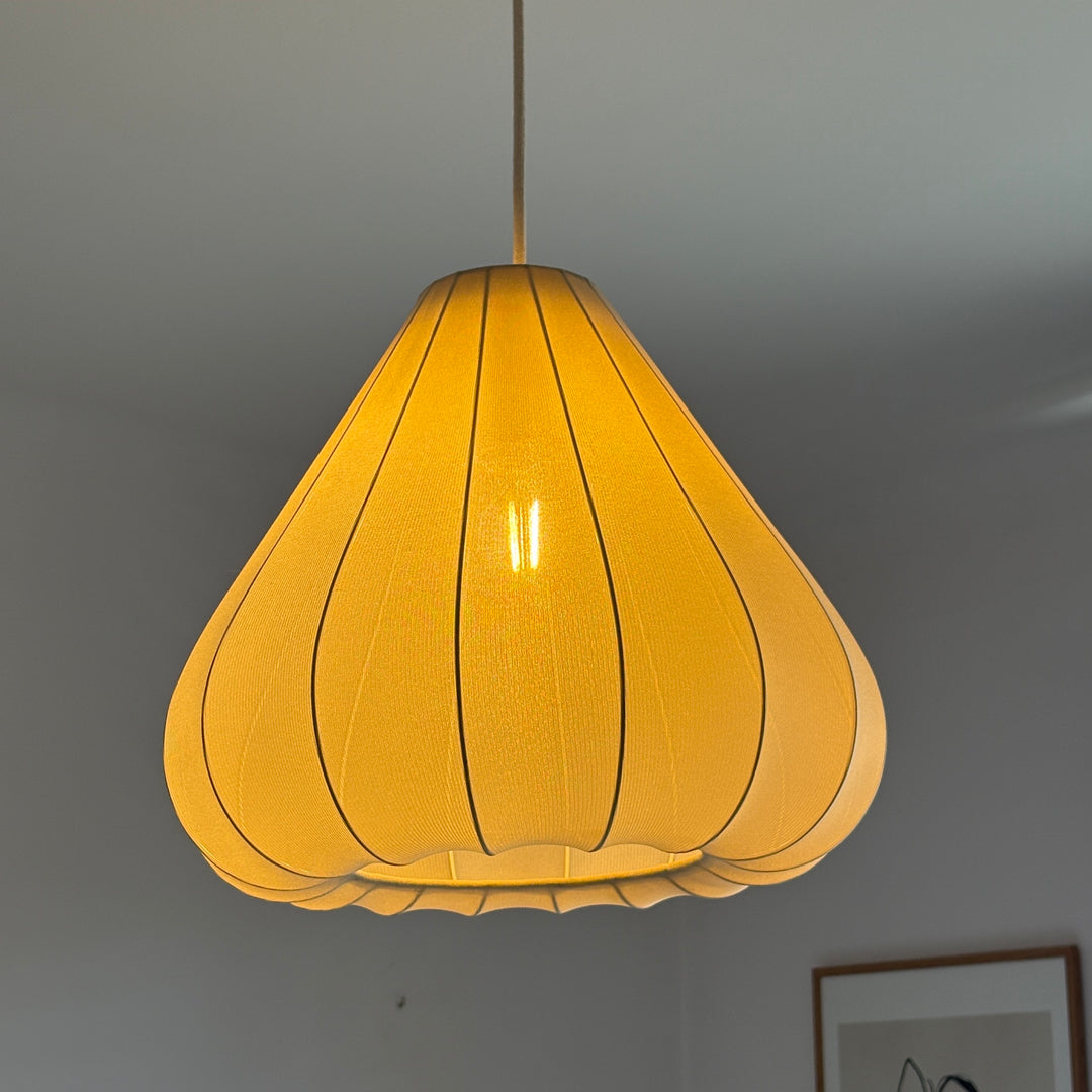 Suspension meringue en tissu beige L
