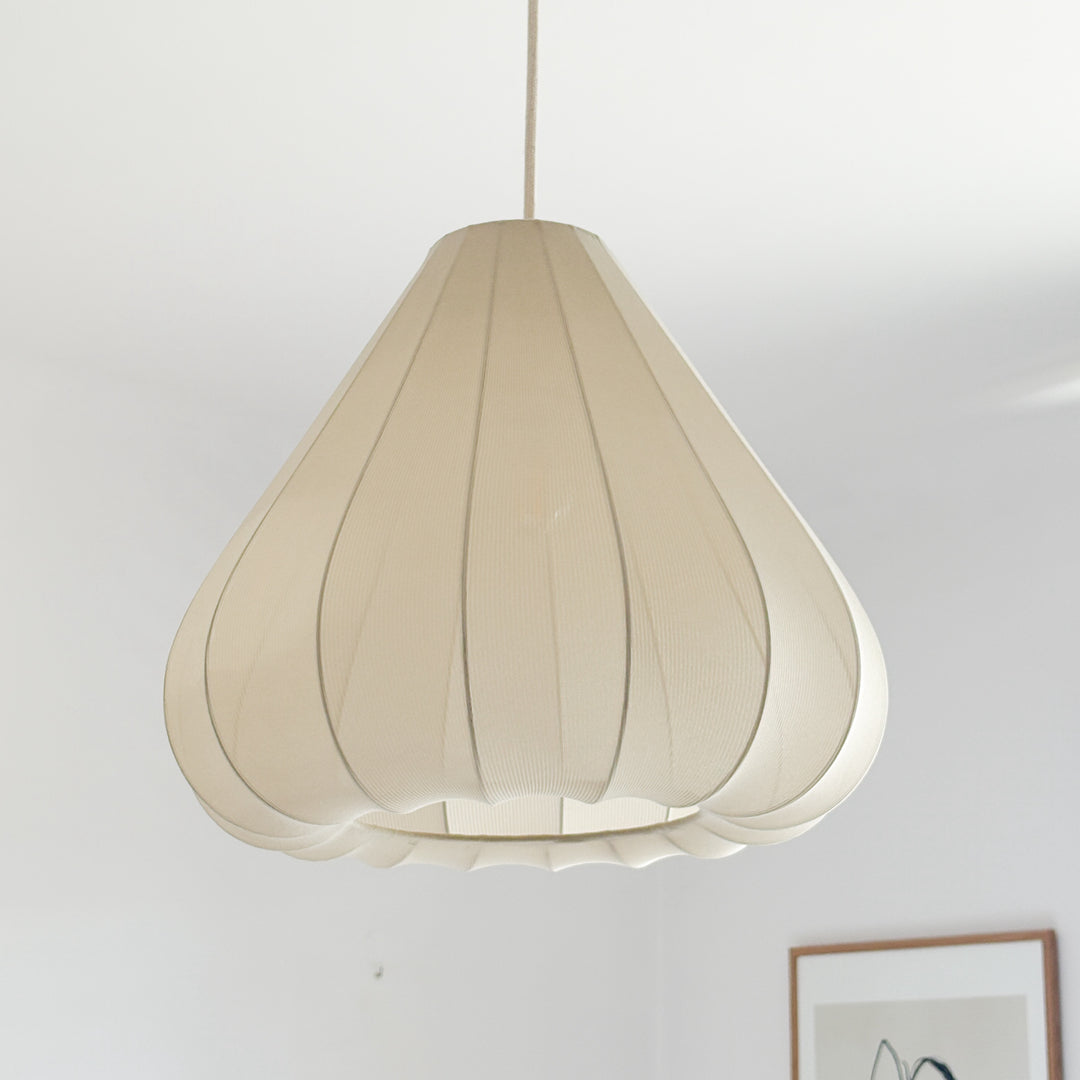 Suspension meringue en tissu beige L