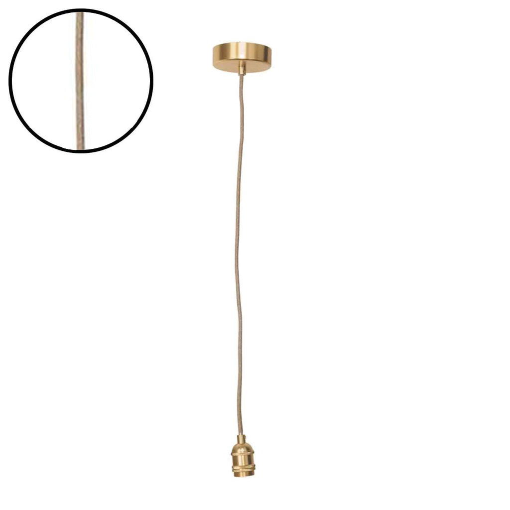 White electrical system twisted cotton cable
