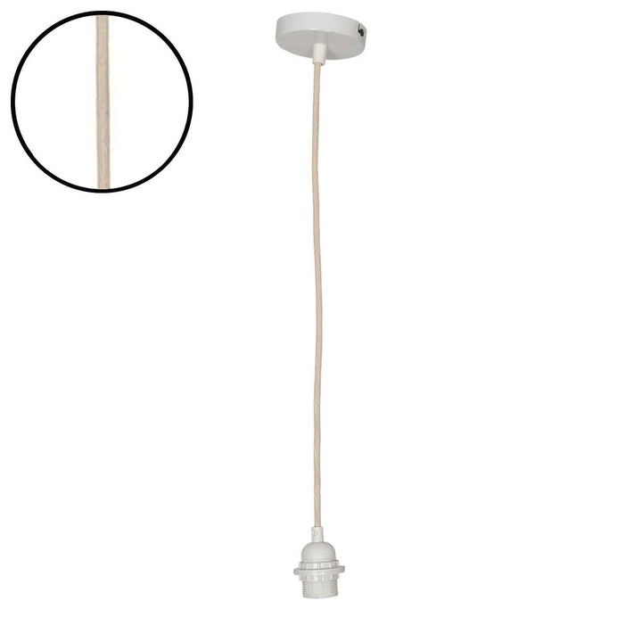 White electrical cotton cable