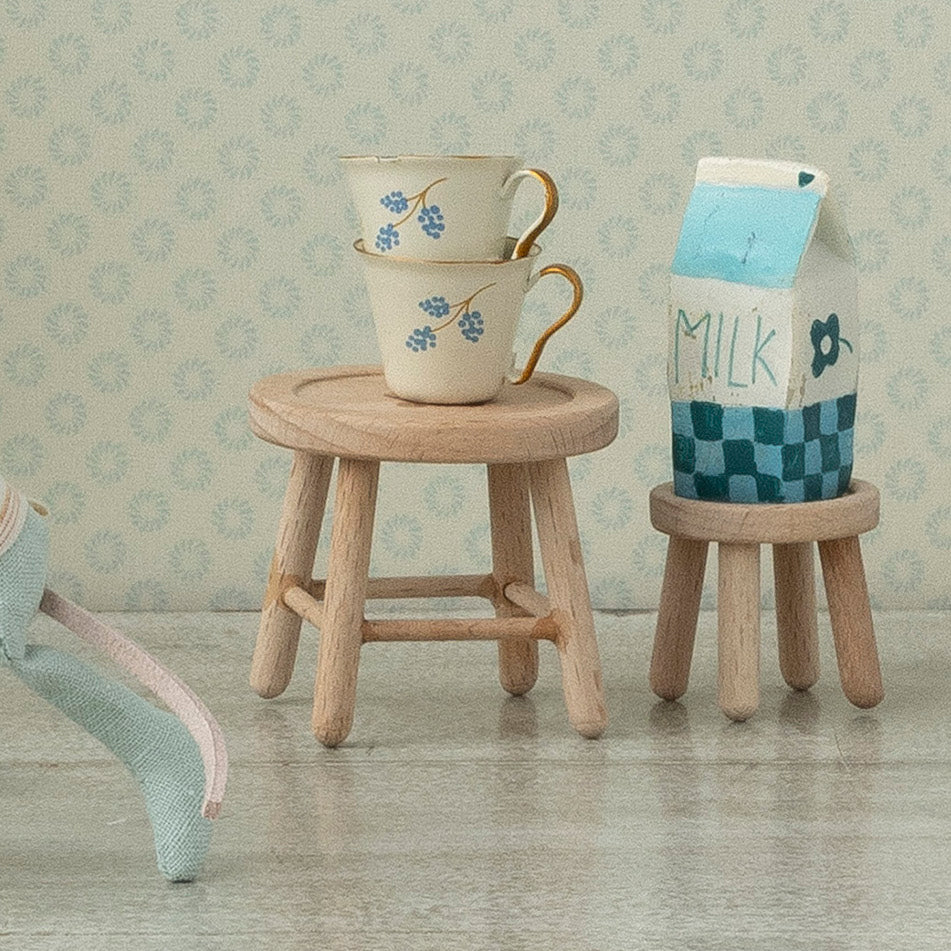 Lot de 2 tabourets Maileg en bois