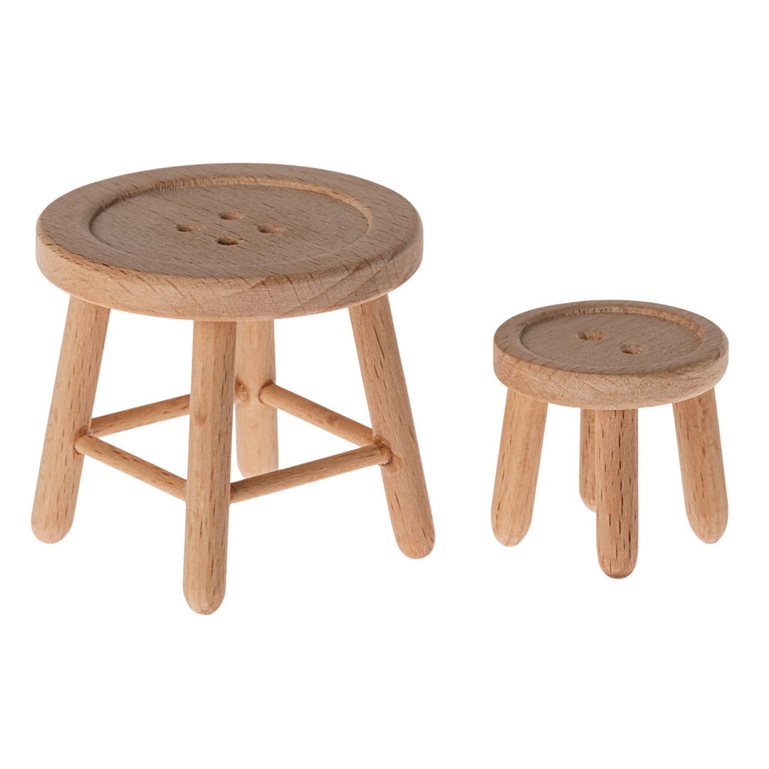 Lot de 2 tabourets Maileg en bois