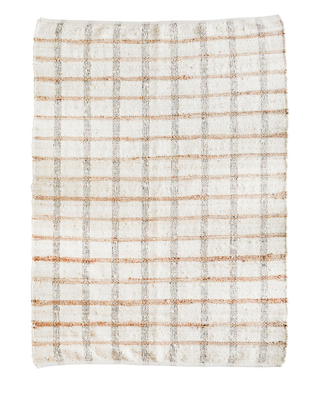 Alfombra de cuadros de yute y algodón "Madam Stoltz"