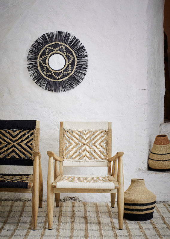 Alfombra de cuadros de yute y algodón "Madam Stoltz"