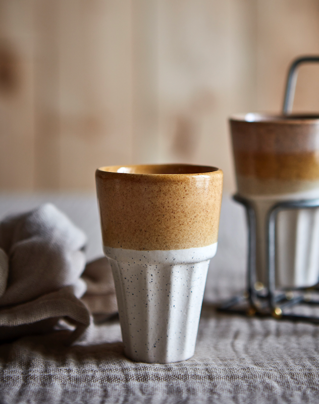 Taza Elsa bicolor M beige