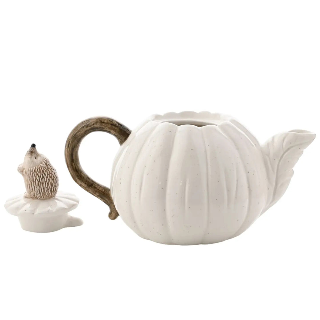 Théière citrouille et hérisson