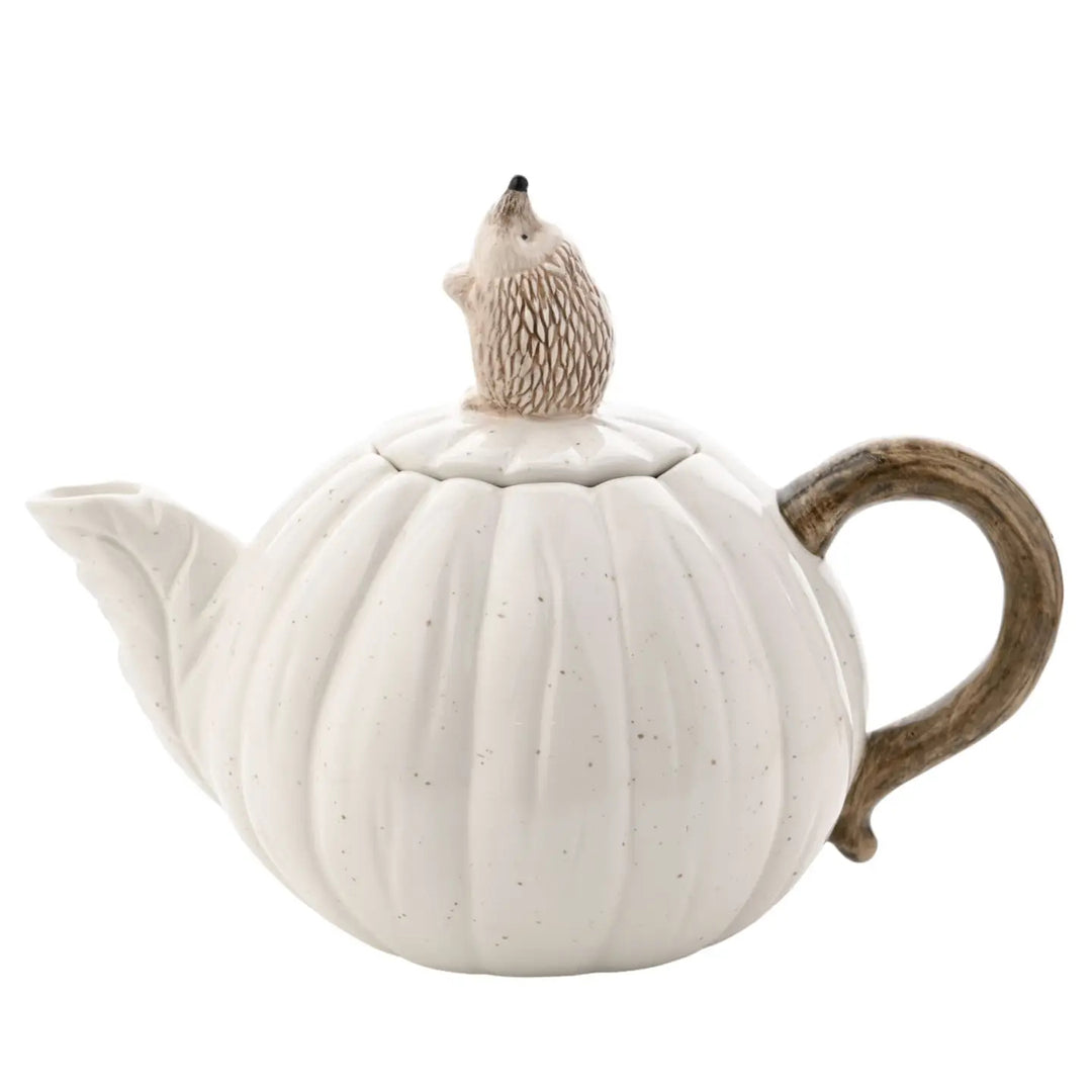 Théière citrouille et hérisson