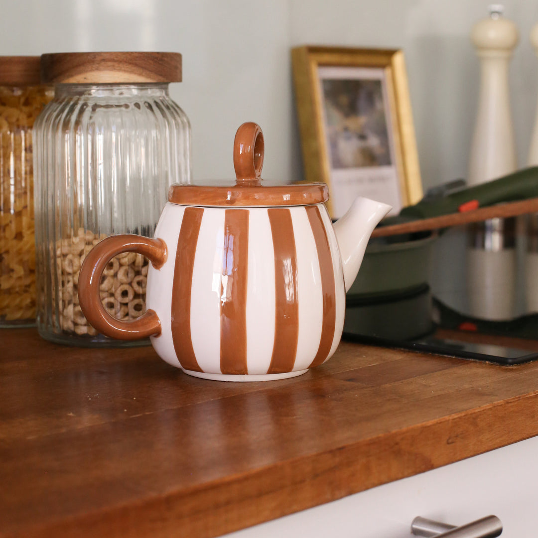 Striped camel teapot