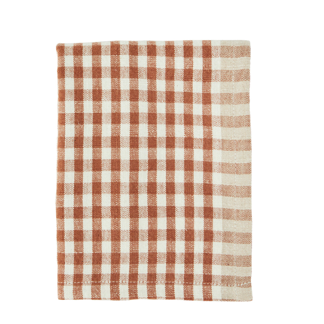 Brick vichy tea towel "Madam Stoltz"