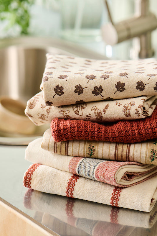 Torchon sur le thème de l'automne en coton