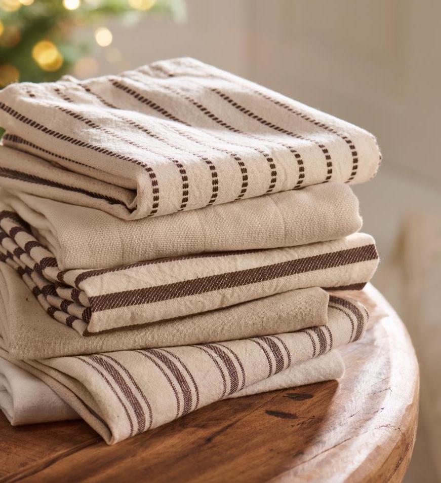 Autumn-themed cotton tea towel