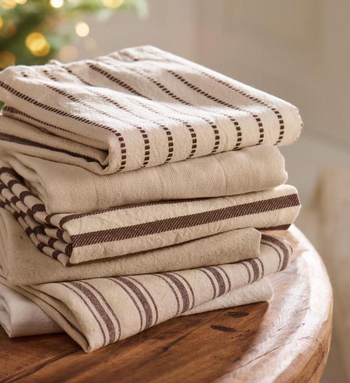 Autumn-themed cotton tea towel