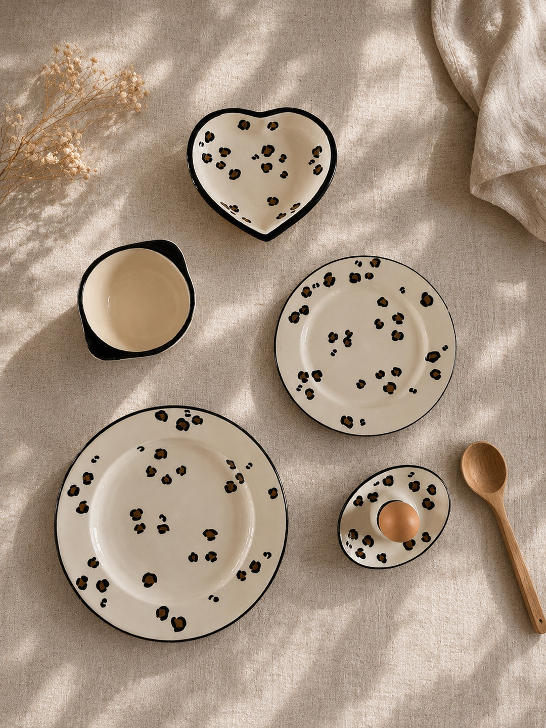 Assiette motif léopard fabriquée en France