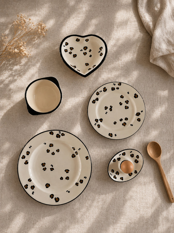 Assiette motif léopard fabriquée en France
