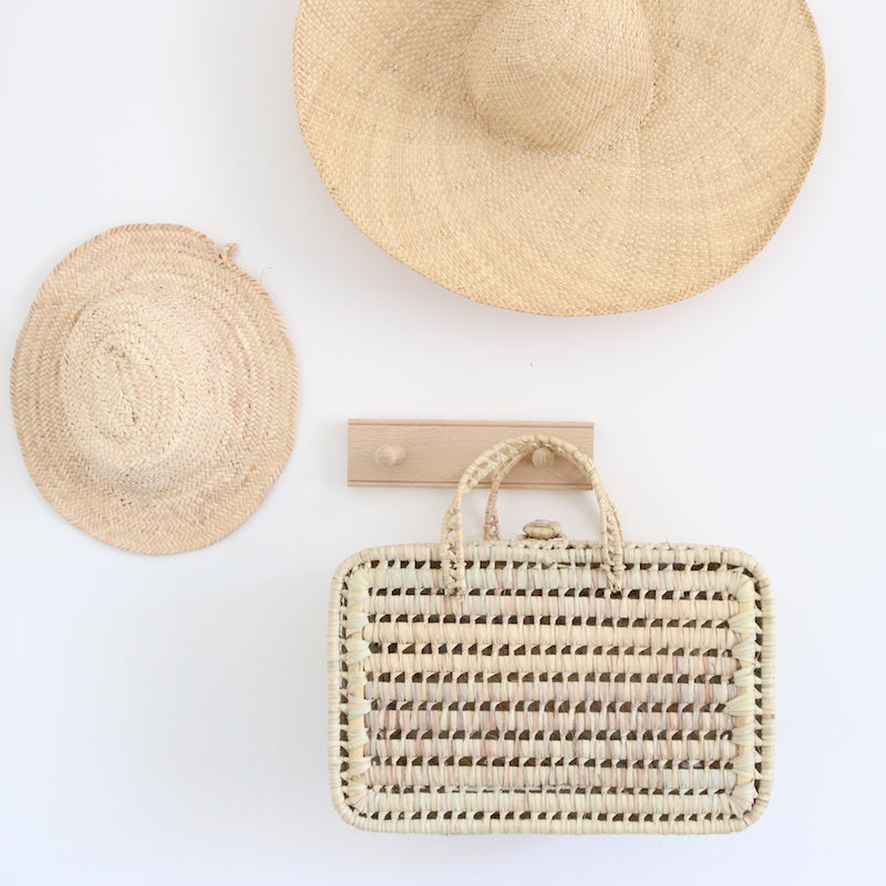 Traditional Moroccan palm leaf suitcase S