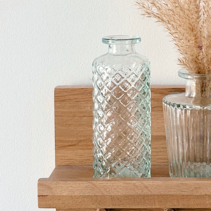 Square glass soliflore