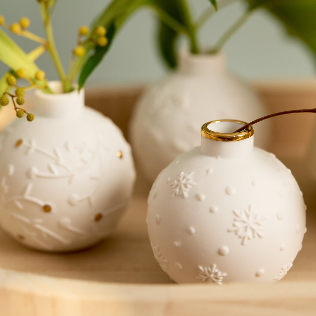 Lot de 3 Vases Boules de Noël Räder Porcelaine