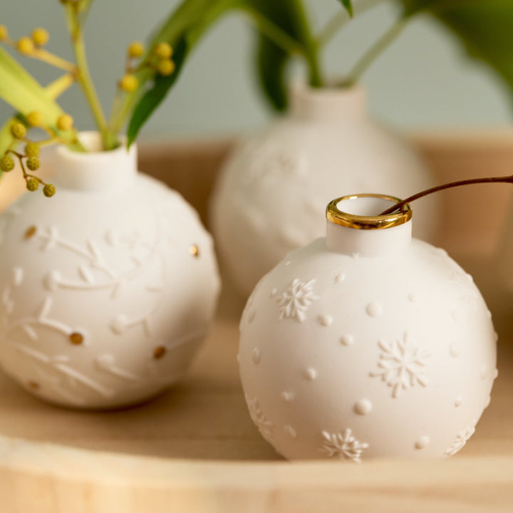 Lot de 3 Vases Boules de Noël Räder Porcelaine