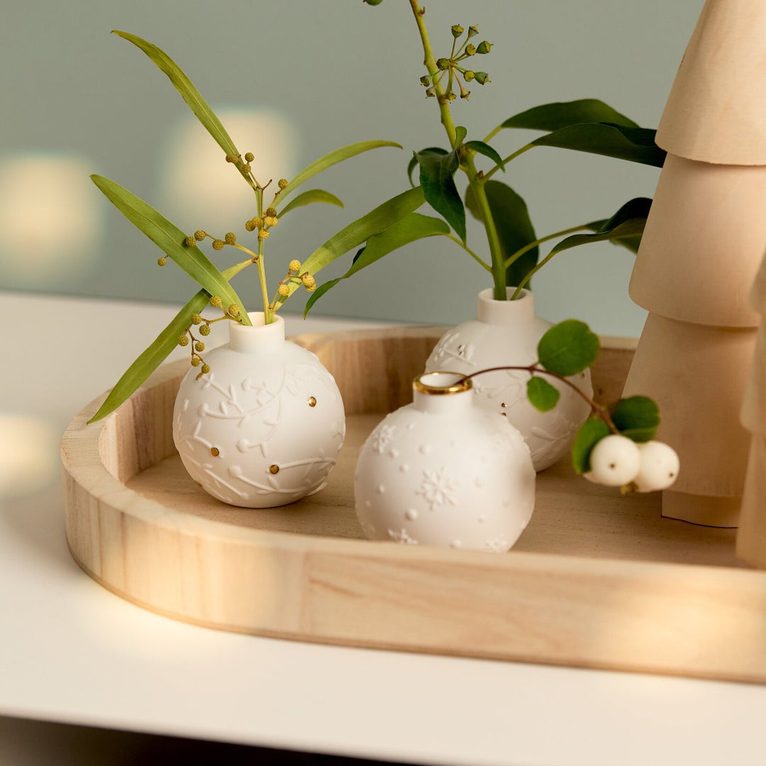 Lot de 3 Vases Boules de Noël Räder Porcelaine